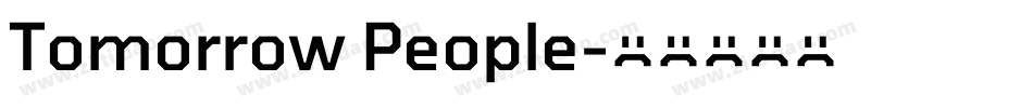 Tomorrow People字体转换